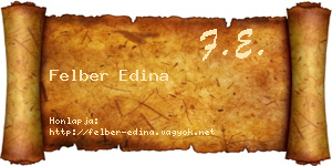 Felber Edina névjegykártya