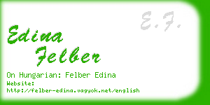 edina felber business card